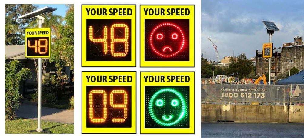 Happy Face Speed Radar Signs